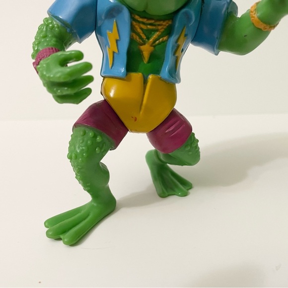 Vintage 1989 Teenage Mutant Ninja Turtles Genghis Frog Action Figure TMNT - Picture 3 of 16